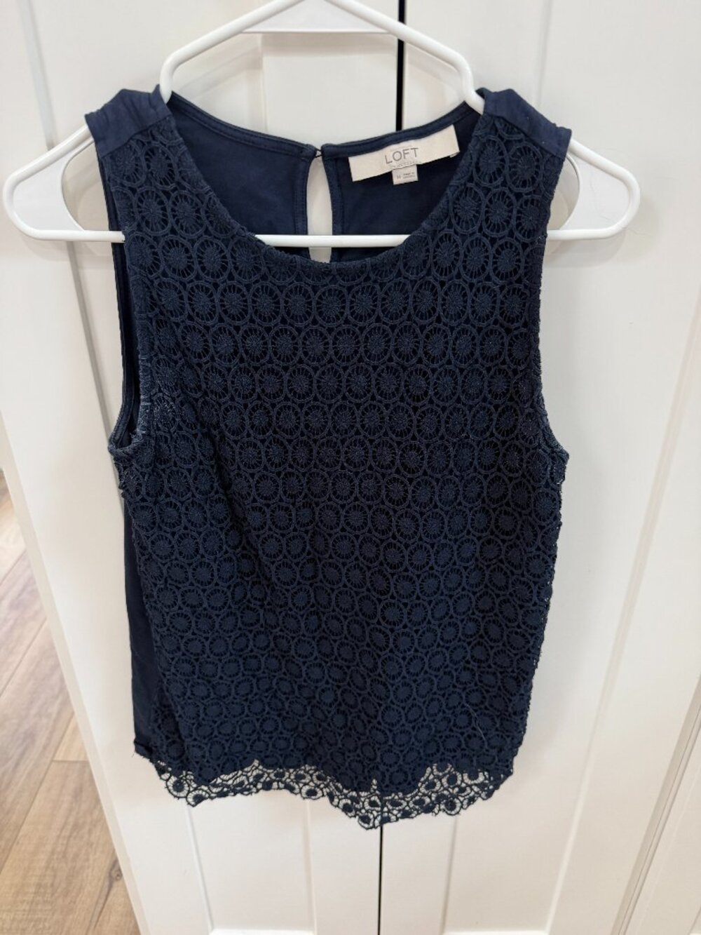 LOFT navy blue blouse